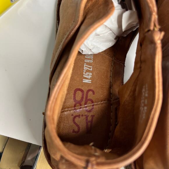 A.S. 98 Women's Sandals Size 37 6.5 7 Reiley Camel Wraparound Leather Boho - Picture 7 of 8